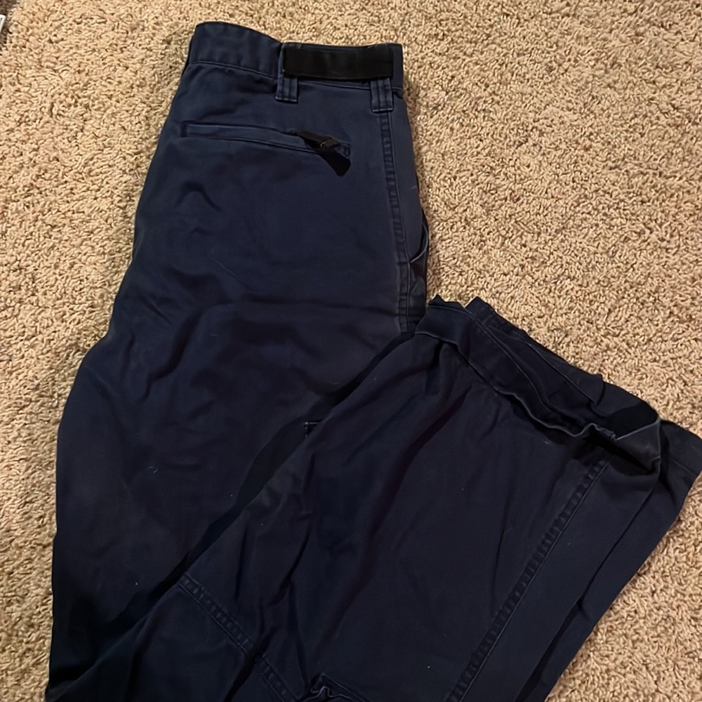 Route 66 Navy Men’s Vintage Khaki Pants Size 14/16 Teens With Zipper Pockets